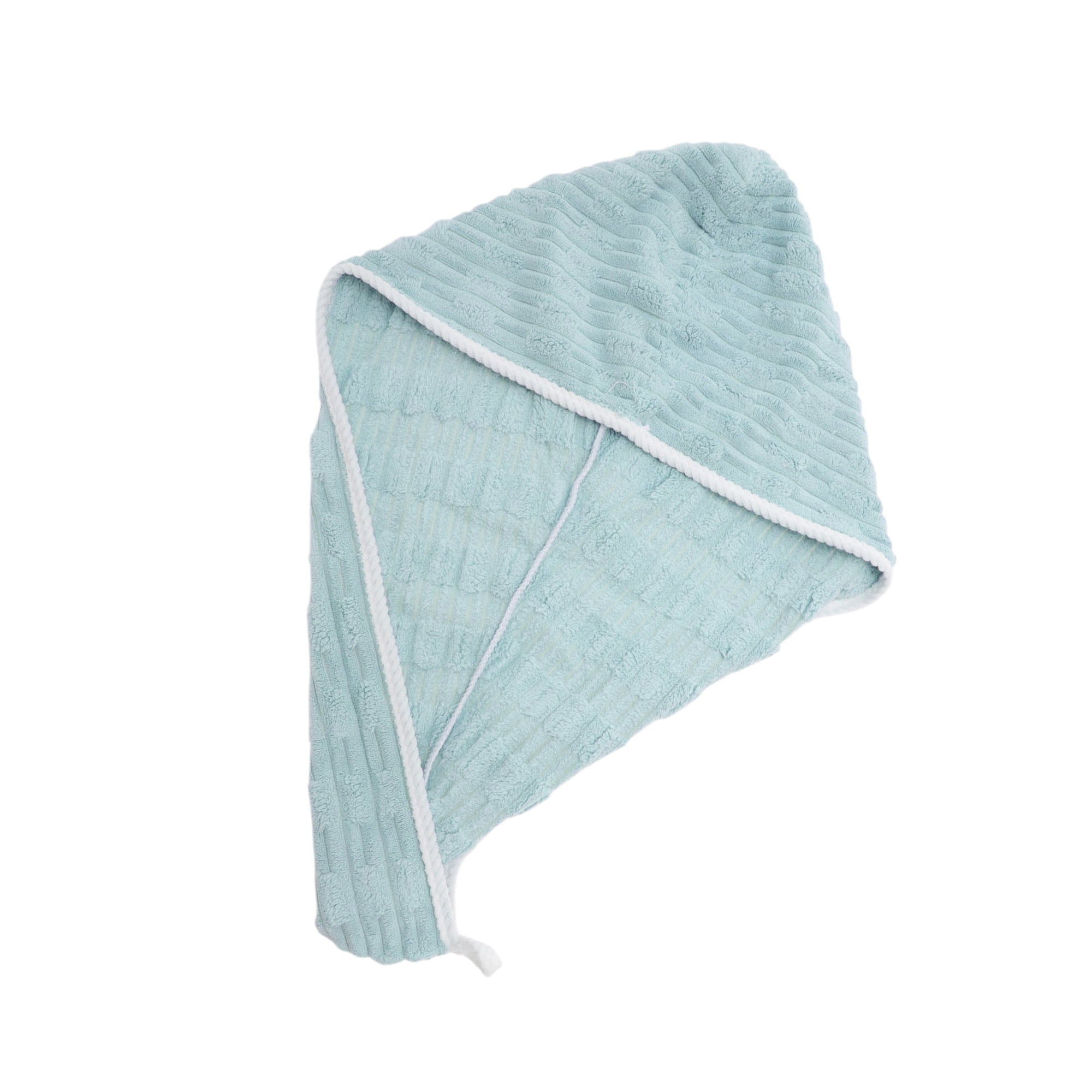 Unique Bargains 1pc Classic Water-absorbent Coral Fleece Hair Towel 24.02"x 9.65" Blue