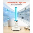 thumbnail image 4 of UV Light Bulb 2 Pack 25W UVC Lamp with Ozone 253.7nm 185nm Wavelength E27 Base for 400 sqft Room Office Restaurant, 4 of 6