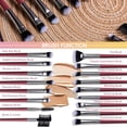 thumbnail image 2 of Set de brochas de maquillaje BS-MALL, 18 unidades, con 5 esponjas y bolsa, 2 of 6