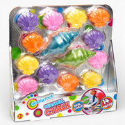 Goofy Foot Designs Seashell Sidewalk Chalk Set 14 Pieces Beach Shell Shapes for Kids Ages 3 and Up