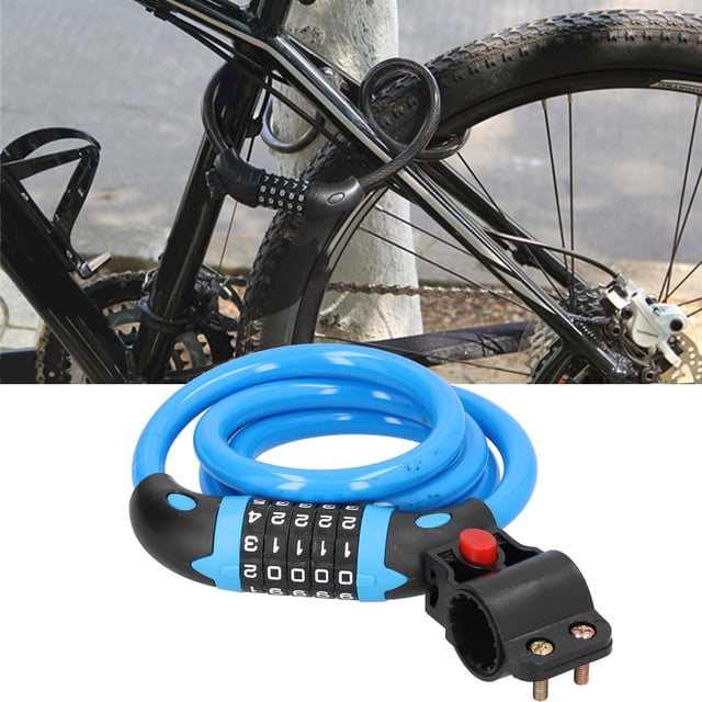 Bicycle Code Lock, Anti-theft 5-Digit Code Combination Lock Bike 5-Digit Code Combination Lock for Landscape Equipment for Outdoor Grills Blue,White