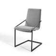 thumbnail image 1 of Side Dining Chair, Fabric, Metal Steel, Black Grey Gray, Modern Contemporary Urban Design, Kitchen Room Cafe Bistro Restaurant Hospitality, 1 of 9