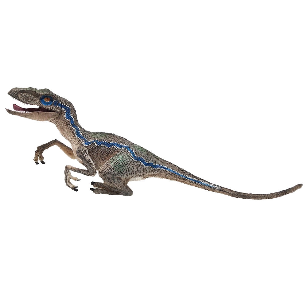 Vivid Blue Velociraptor Dinosaur Action Hand Figure Animal Model Toys Collection 