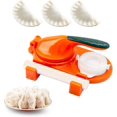 thumbnail image 1 of 3 In 1 Dumpling Maker, Household Automatic Dumpling Maker, Pierogi Maker Empanada Mold with Dough Pressing Making Tools for Empanada, Dumpling, Pierogi & Hand Pie (3 In 1-Orange), 1 of 5