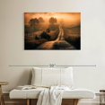 thumbnail image 2 of Elephant Stock Field Of Fog Wall Art - Horizontal Canvas Wall Art - Living Room Wall Decor - Nature Canvas - Brown And Black Decor - 39" x 26", 2 of 4