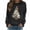 Black, variant on Ecqkame Womens Crew Neck Sweatshirts Christmas Print Long Sleeve Casual Loose Pullover Top Holiday Daily Comfy Fit Sweatshirt Gray XL