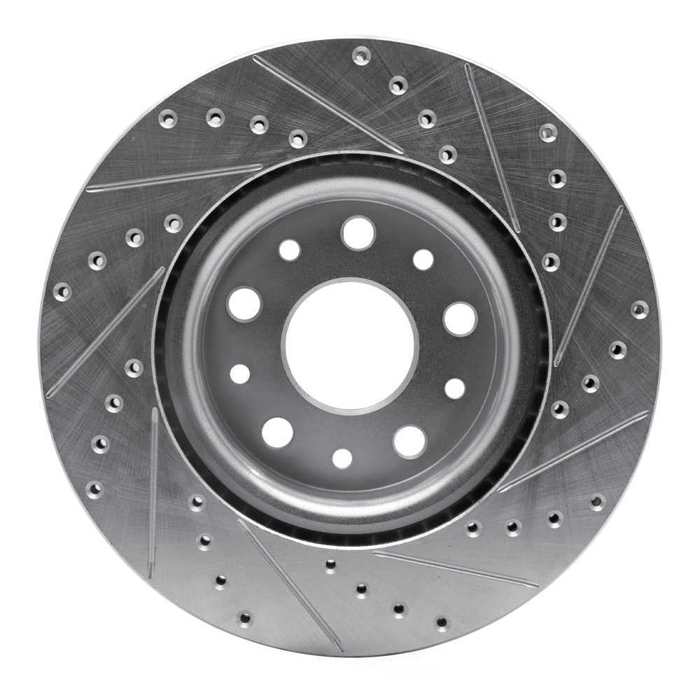 Dynamic Friction Company 631-42039L DFC Brake Rotor - Drilled And Slotted - Silver