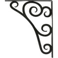 thumbnail image 4 of Ekena Millwork 1 1/2"W x 12"D x 15"H Tristan Wrought Iron Bracket, (Single center brace), Antiqued Pewter, 4 of 8