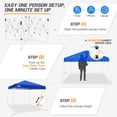 thumbnail image 5 of EAGLE PEAK 10x10 Slant Leg Pop Up Canopy Tent Easy One Person Setup Instant Outdoor Beach Canopy Folding Portable Sports Shelter 10x10 Base 8x8 Top(64 sqft of Shade), 5 of 10