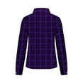 thumbnail image 4 of Autumn and Winter Plaid Jackets for Womens 2024 Plus Size Long Sleeve Plaid Shirt Tunic V-Neck Casual Pullover Blouses Tops, 4 of 5