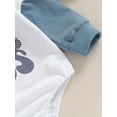 thumbnail image 6 of Cenuakty Baby Boys Autumn Casual Romper Infant Long Sleeve Letter Print Contrast Color Romper, 6 of 9