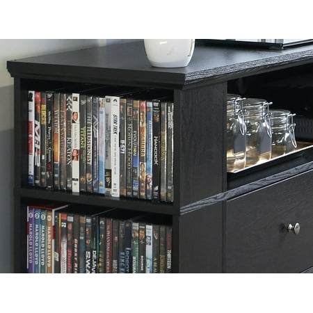 Walker Edison - Rustic Wood TV Console for Most TVs Up to 65" - Black