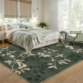 thumbnail image 3 of Garvee 9'x12' Modern Area Rug Washable Floral Accent Carpet with Non-Slip Backing, Stain-Resistant Soft Rugs Low Pile Floor Mats, Botanical Print Rug for Living Room, Bedroom, Dining Room, Green, 3 of 9