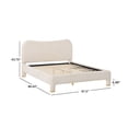 thumbnail image 5 of Chantelle Modern Curved Upholstered Bed, Ivory Boucle, 5 of 14
