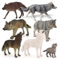 thumbnail image 2 of Juego de 7 figuras de lobo de juguete TANGJMXG figuras de animales de lobo, 2 of 5