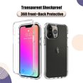 thumbnail image 4 of Para iPhone 15 Pro Max 12 11 13 14 SE XR XS XSMAX X 6 7 8 Plus Medio Transparente A Prueba De Golpes Armadura Brillante Liso Funda Para Teléfono, 4 of 4