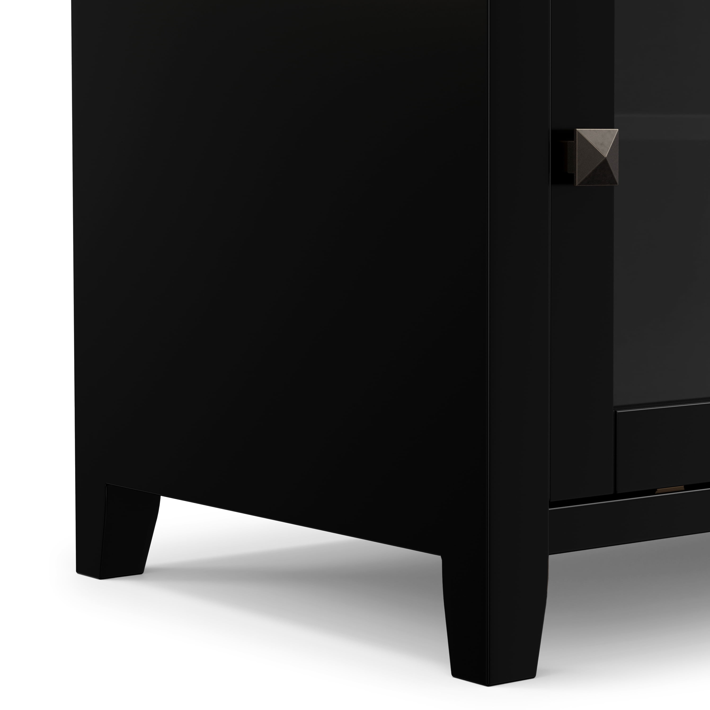 Simpli Home Cosmopolitan 48 inch Wide Solid Wood TV Stand in Black For TVs up to 55 inches