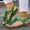 Green, variant on Womens Flip Flops Solid Color Flower Decor Toe Post Women Sandals Flat Casual Beach Slippers Summer Sandals For Women Lightweight Footwear Beige US :7