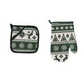 thumbnail image 2 of Christmas Oven Mitts And Pot Holders Set Non Slip Quilted Heat Resistant Kitchen Accessories For Cooking Baking And Grilling Microwave Safe With Non Slip Grip, 2 of 6