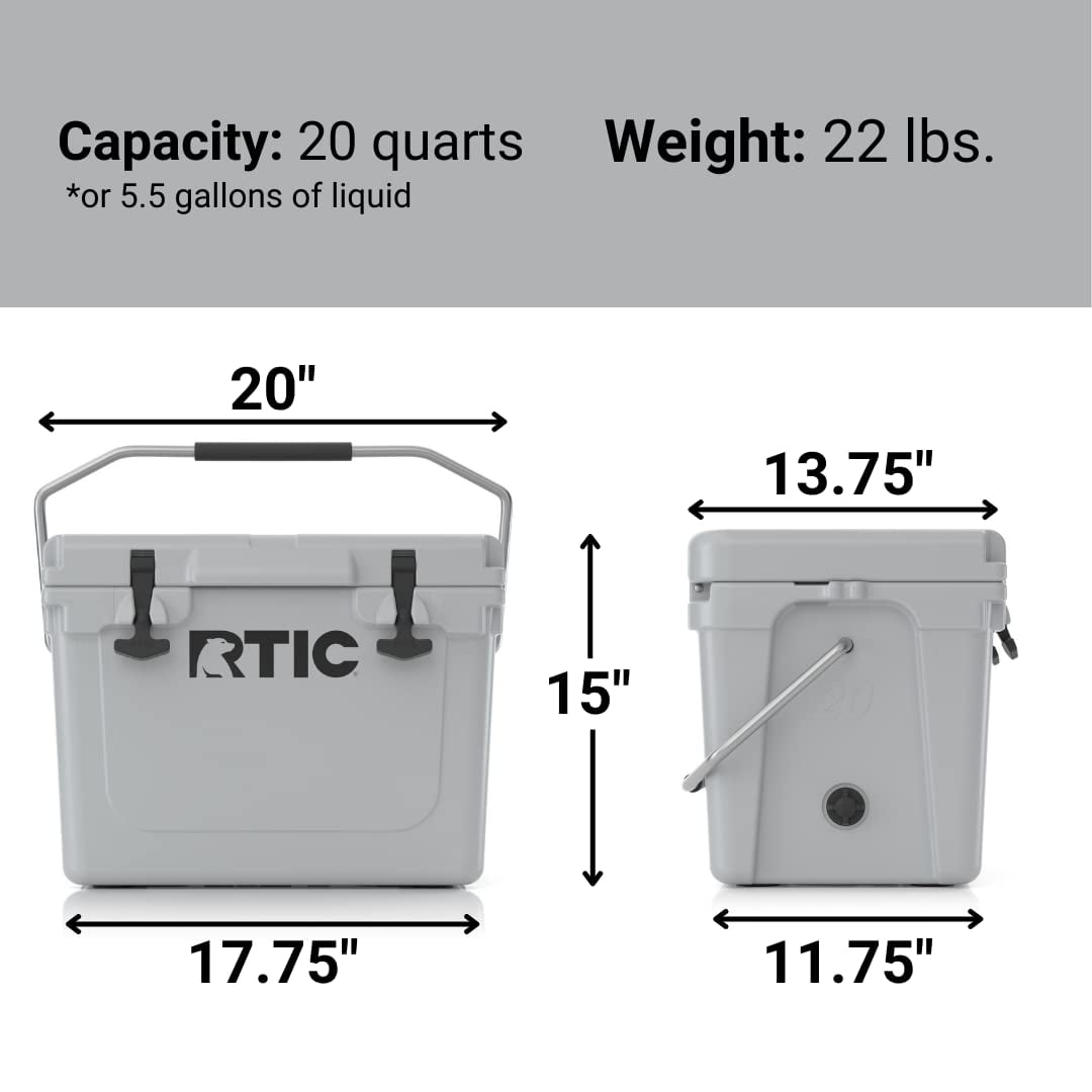 RTIC 45 Qt. Roto-Molded Heavy Duty Commercial Grade White Cooler - Bed Bath  & Beyond - 19437890