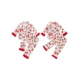 thumbnail image 2 of RUINIXCW Kids Toddler Baby Girl Christmas Silk Stain Pajamas Set Girls Fall Winter PJS Set Sleepwear Gingerbread Man Print Long Sleeve Button Down Shirt and Pants Set Loungewear Homewear 1-7 Years, 2 of 9