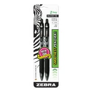 Z-Grip Retractable Ballpoint 1.0mm Black 2pk