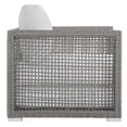 thumbnail image 3 of Modway Aura 4-Piece Outdoor Patio Furniture Wicker Rattan Set in GrayWhite, 3 of 11