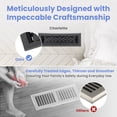 thumbnail image 4 of 2x10 Inches Heavy Duty Walkable Floor Register Easy Adjust Air Supply Lever Floor Vents - Charlotte Design - Vent Cover for Home Floor - Matte Black, 4 of 8