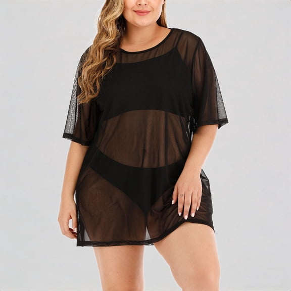 Daznico Womens Summer Large Womens Beach Skirt Bikini Blouse Loose Dress,XL
