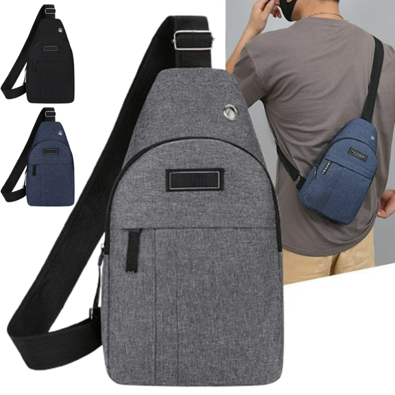 Djiypn Sling Bag Crossbody Backpack for Men Women Sling Backpack Hiking Daypack Multipurpose Cross Body Chest Bag for Travel Hiking Camping Sports, Gray