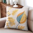 thumbnail image 6 of Cute Botanical Print Vintage Yellow Sage Green Flower Leaves Throw Pillow Covers 18 X 18 Inch, Set Of 4, Linen Study Sofa Cushion Cover Indoor Living Room Home Decor, 6 of 7