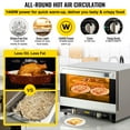 thumbnail image 5 of 3-Tier Countertop Convection Oven Commercial, 1440W 21L Electric Baking Oven with Glass Door View Window, Includes Trays, Racks and Gloves, 5 of 7