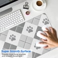 thumbnail image 4 of Long Mouse Pads for Desk,Pawprints Argyle Desk Mats on Top Of Desks, Desk Mouse Pad Extra Large with 3mm Non-Slip Base and Stitched Edge for Gaming,Office,Work,Home 31.5"x11.8", 4 of 6