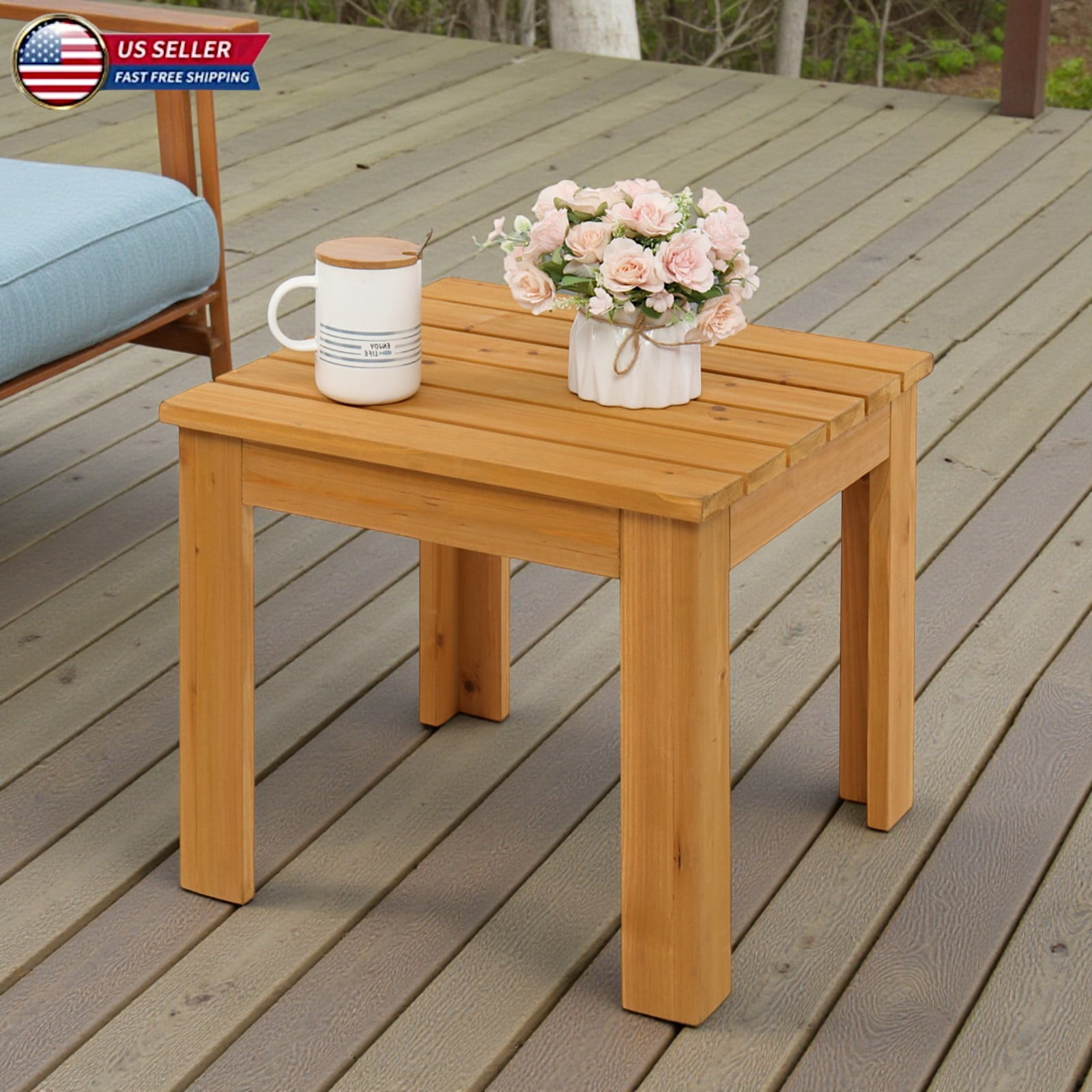 Adams Big Easy Portobello Resin Stackable Side Table for Patio