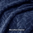 thumbnail image 4 of Flannel Throw Blanket, Small Size (28" x 39") Blue 420GSM Microfiber Blanket, Super Soft Wheat Pattern Blanket Cozy Warm for Office Nap Blanket Couch Bed Blanket / All Seasons Use, 4 of 8