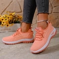 thumbnail image 5 of Domzle Women's Tennis Running Walking Shoes Slip on Casual Non Slip Athletic Workout Gym Sneakers Fashion Lightweight Breathable Mesh Jogging Work Sports Outdoor Shoe Saffron, 5 of 5