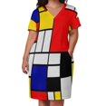 thumbnail image 3 of Piet Mondrian Abstract Art Loose Pocket Dress Dresses Summer Summer Dresses for Women, 3 of 9