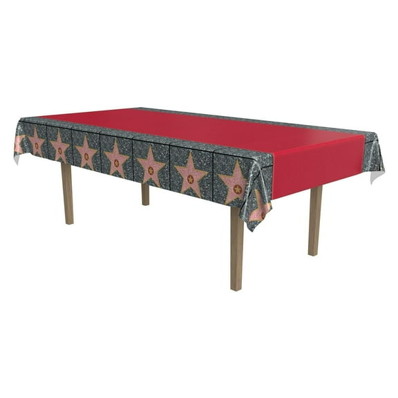 12 Pack Beistle Red Carpet Star Party Tablecover