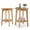 Natural, variant on EDX Small Round End Table, Modern Nightstand with Tapered Legs, 2-Tier Storage Side Table, Easy Assembly, Space-Saving Accent Table for Living Room Bedroom, Natural Wood