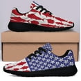 thumbnail image 3 of Fishing Fish July 4th Patriotic American flag Shoes Sneakers Black Size 3.5, 3 of 7
