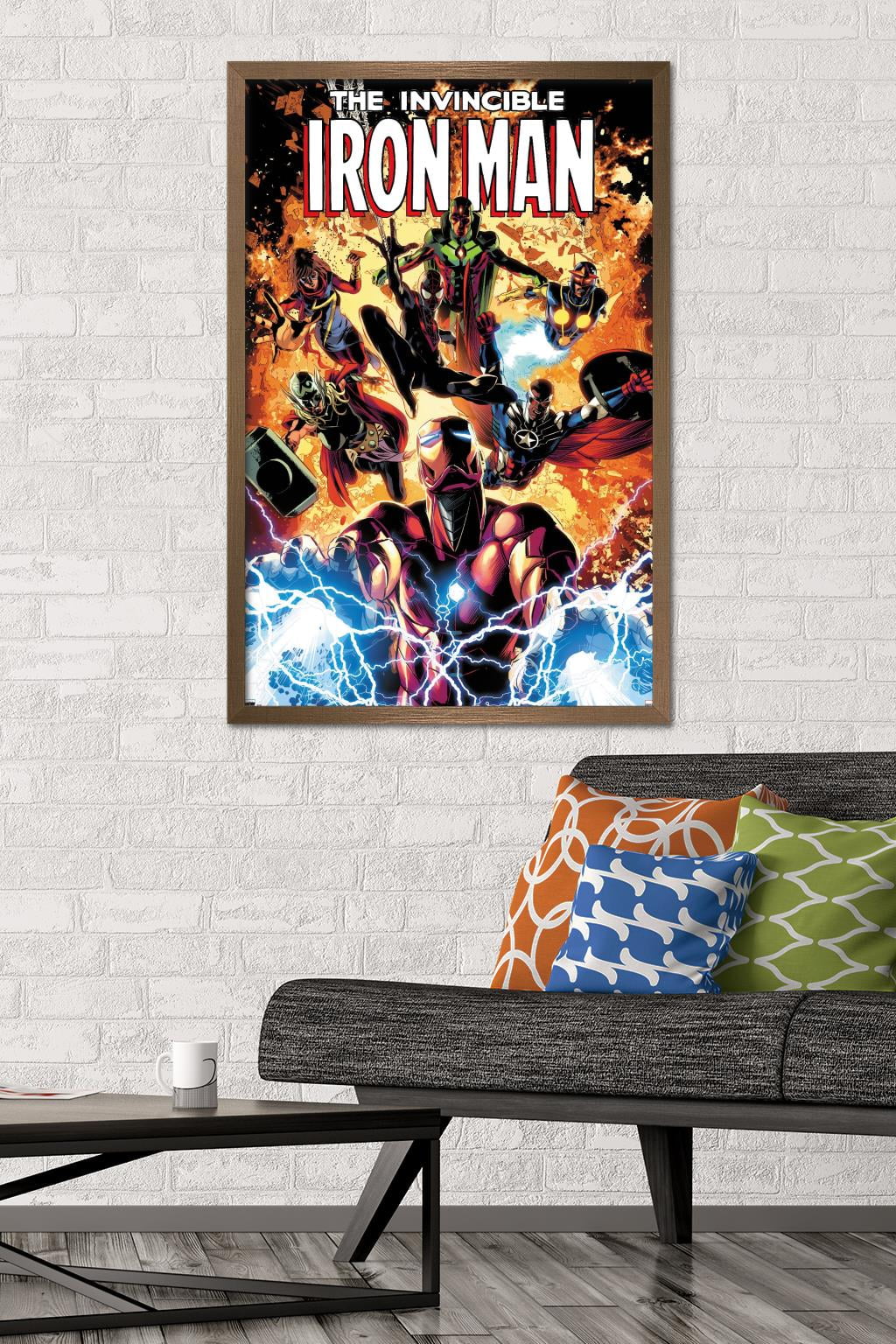 Marvel Comics - Iron Man - InVincible Iron Man #11 Wall Poster, 22.375" x 34", Framed