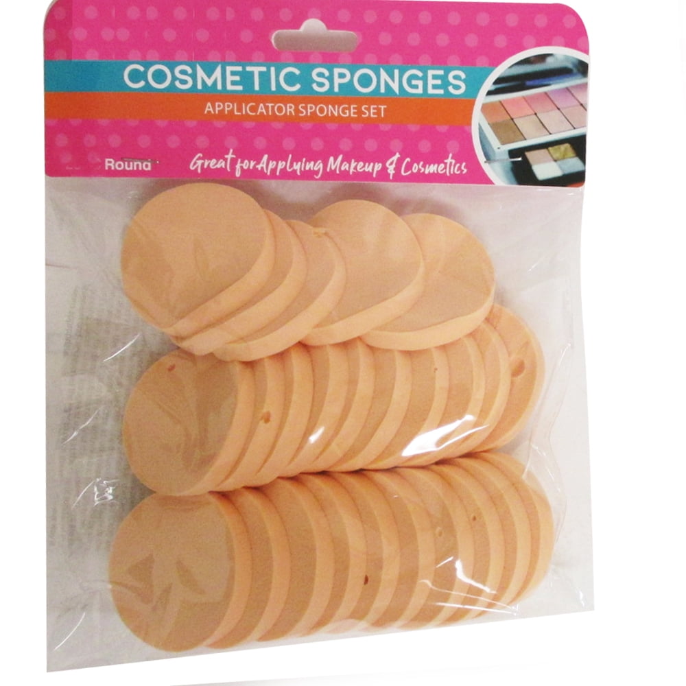 Foam Round Makeup Sponge Applicators, 24 Pcs
