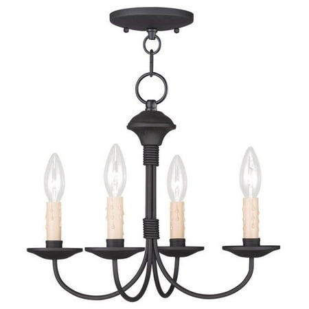 

Livex Lighting Heritage 4 Light Convertible:Mini Chandelier/Ceiling Mount