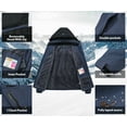 thumbnail image 3 of Tyhengta Men's Winter Skiing Jackets Water Resistant Fleece Coats Insulated Thermal Snowboard Jacket Parka Raincoat with Hood Navy-Black XL, 3 of 6