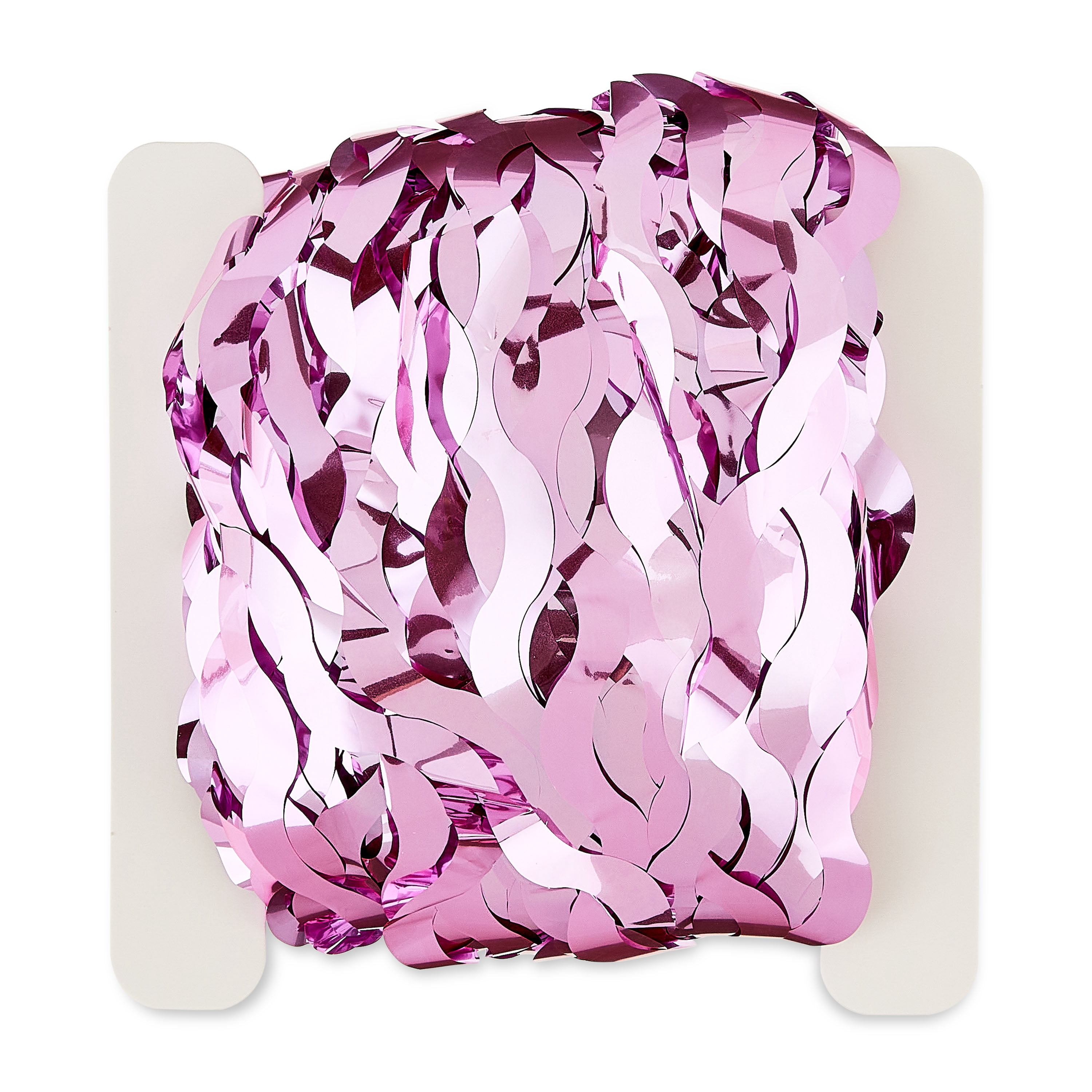 Metallic Pink Curly Foil Door Fringe 39" x 78.5", by Way To Celebrate