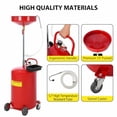 thumbnail image 4 of 20 Gallon Oil Drain Tank, Fluid Fuel Transfer Tank, Portable Oil Drain Container, Air Operated Drainer with Wheels and a Toolbox, Adjustable Funnel Height, 4 of 9