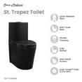 thumbnail image 3 of St. Tropez One Piece Elongated Toilet Dual Vortex™ Flush in Matte Black, Black Hardware 1.1/1.6 gpf, 3 of 14