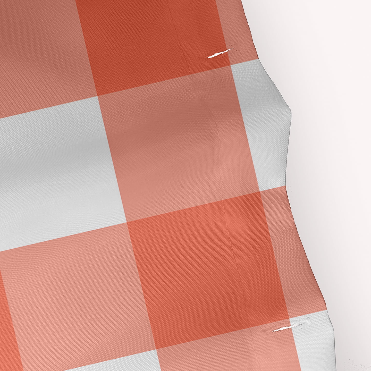 Simply Daisy 70" W x 73" L Gingham Plaid Polyester Shower Curtain, Harvest Orange [1 Ct]
