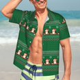 thumbnail image 7 of Yiaed Christmas Corgis Print Hawaiian Shirt for Men Short Sleeve Button Down Shirts Beach Shirts for Men,XX-Large, 7 of 7