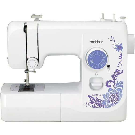 Brother XM1010 Sewing Machine with Accessories Kit – 10 Built-in Stitches, 4 Sewing Feet, Extra Bobbins & Needles